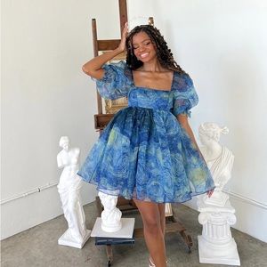 The Silk Gauze Starry Night Selkie Puff — 2X (old size chart)